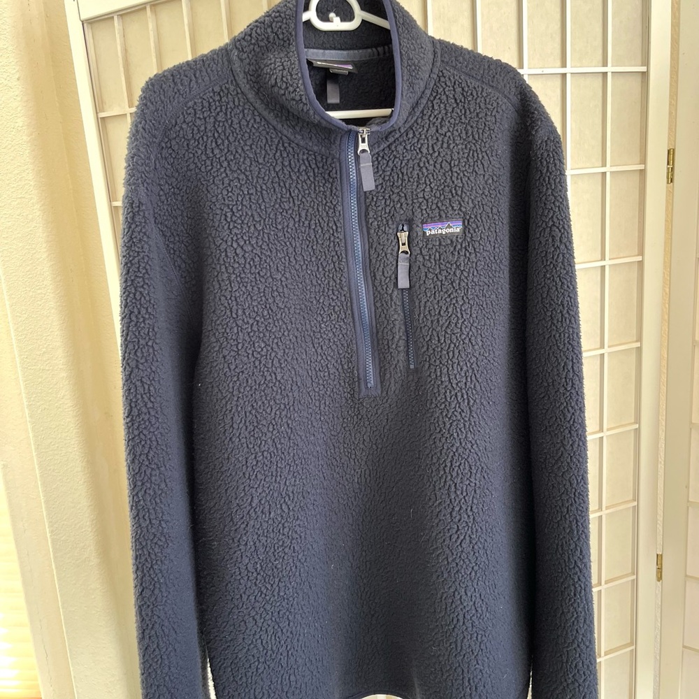 Patagonia Men's Charcoal Zip-Up Sweater